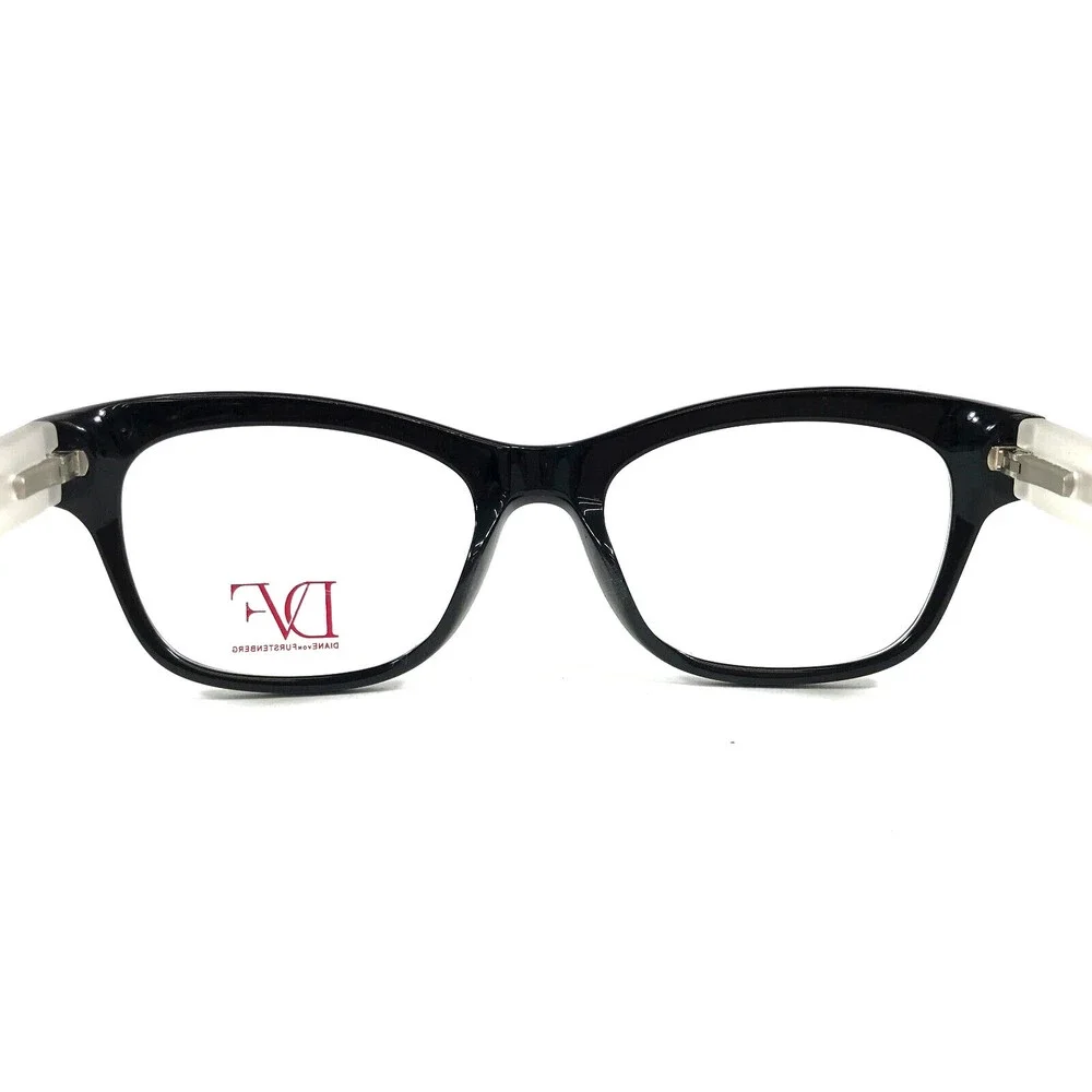 Diane Von Furstenberg Eyeglasses Frames DVF5061 001 Black Clear Square 48-17-135